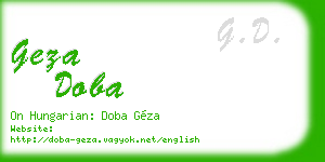 geza doba business card