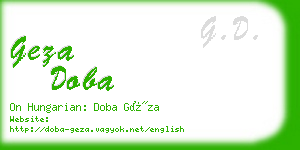 geza doba business card